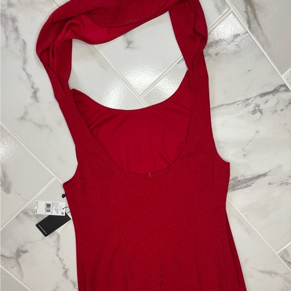 Adrianna Papell Boat Neck Sleeveless Cowl Back Stretch Metallic Jersey K… - Picture 10 of 14